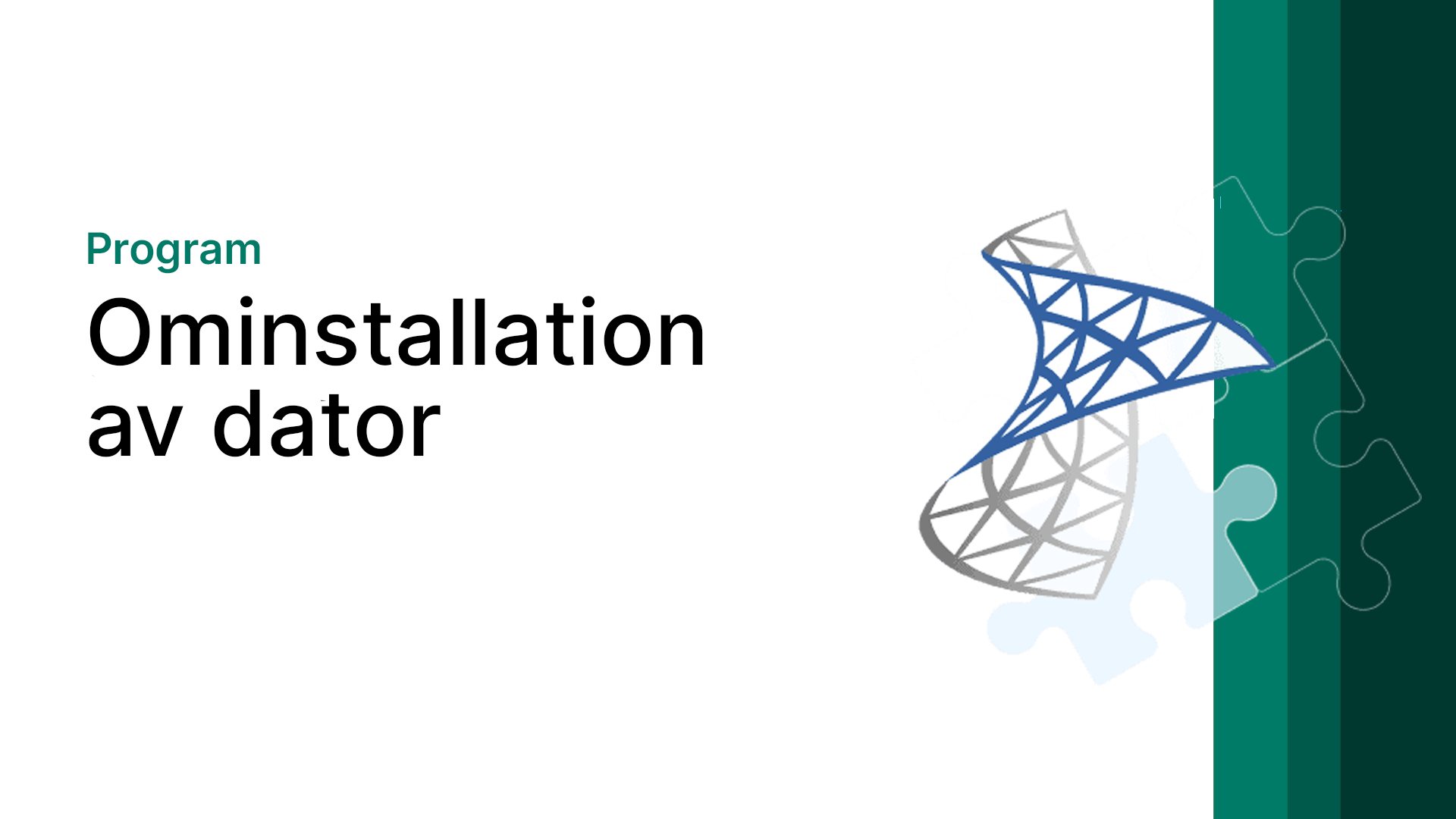 Ominstallation av dator